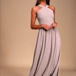 Lulu’s Taupe Maxi Dress